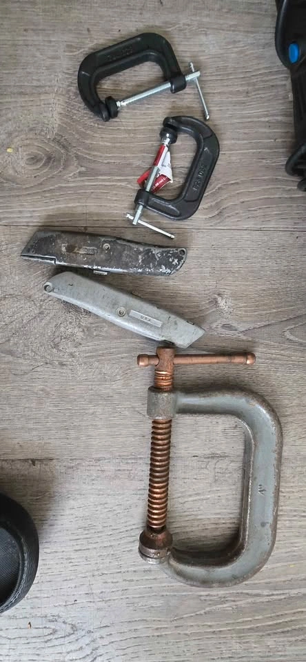 Angle Grinder, C-Clamps, and Utility Knives Set - photo 3