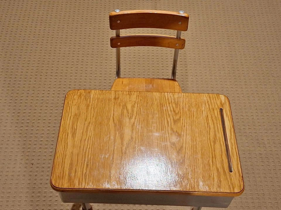 Antique school desk