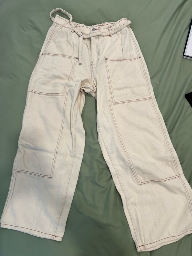 Primark Cream Wide Leg Trousers