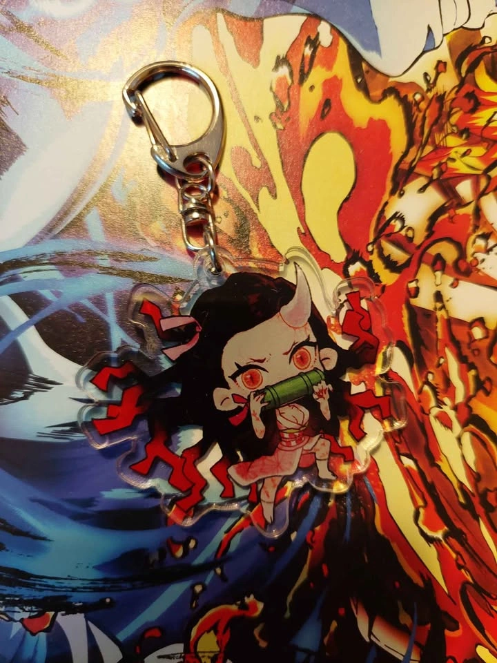 🏈 Demon Slayer - Nezuko Kamado Acrylic Keychain - photo 2