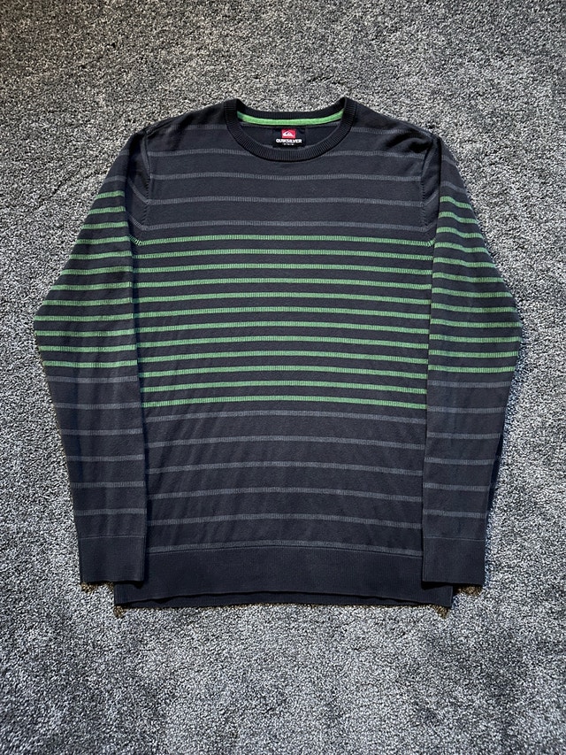 quicksilver 2000s striped knit sweater size M