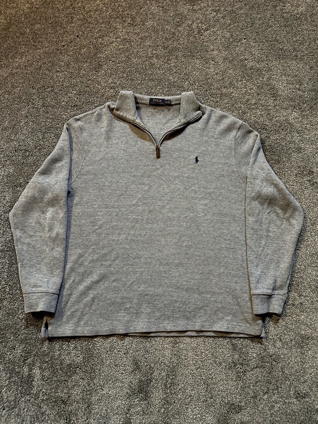 polo Ralph Lauren grey quarter zip size XL