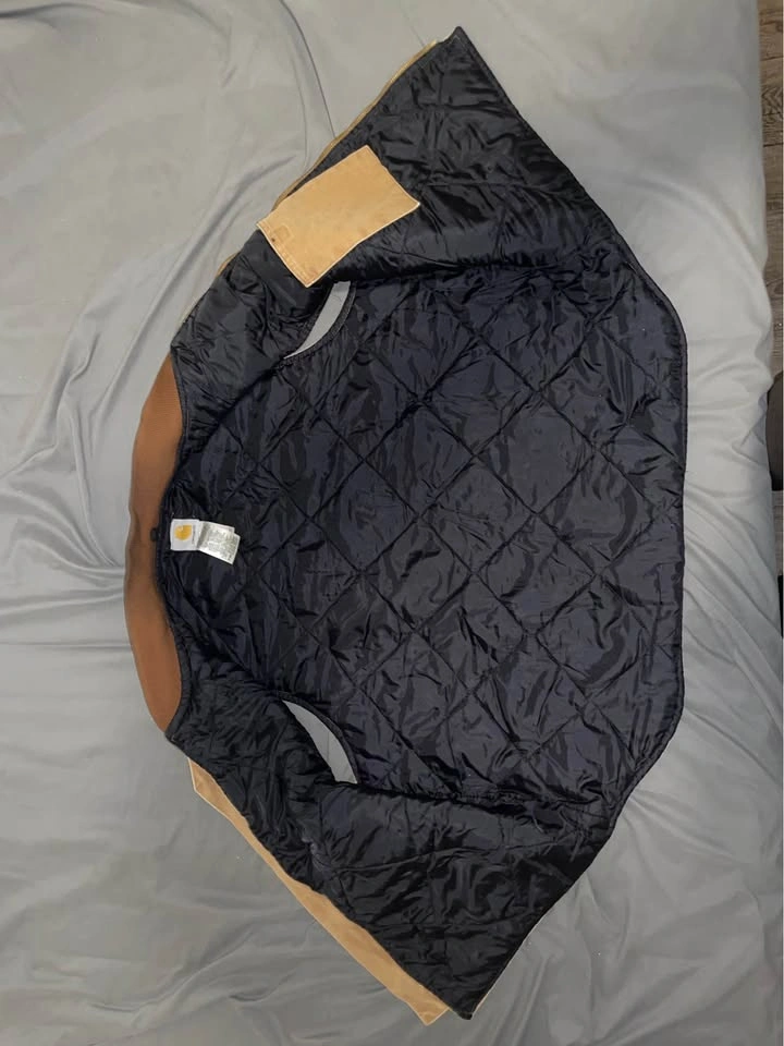 Carhartt tan duck canvas vest xl - photo 4