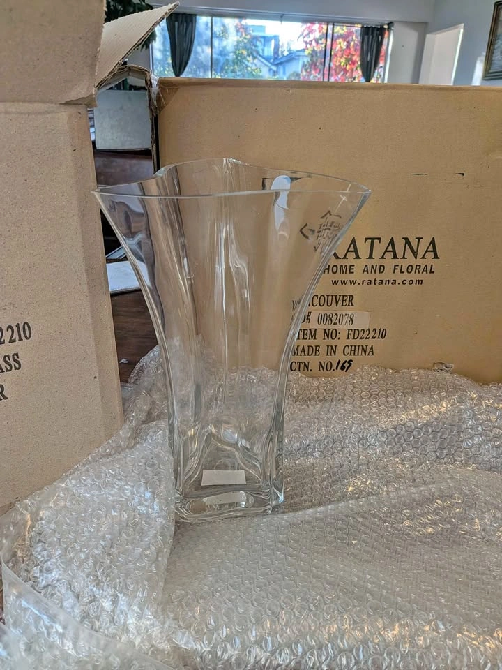 Brand New 33" Clear Glass Vases – 4 Available