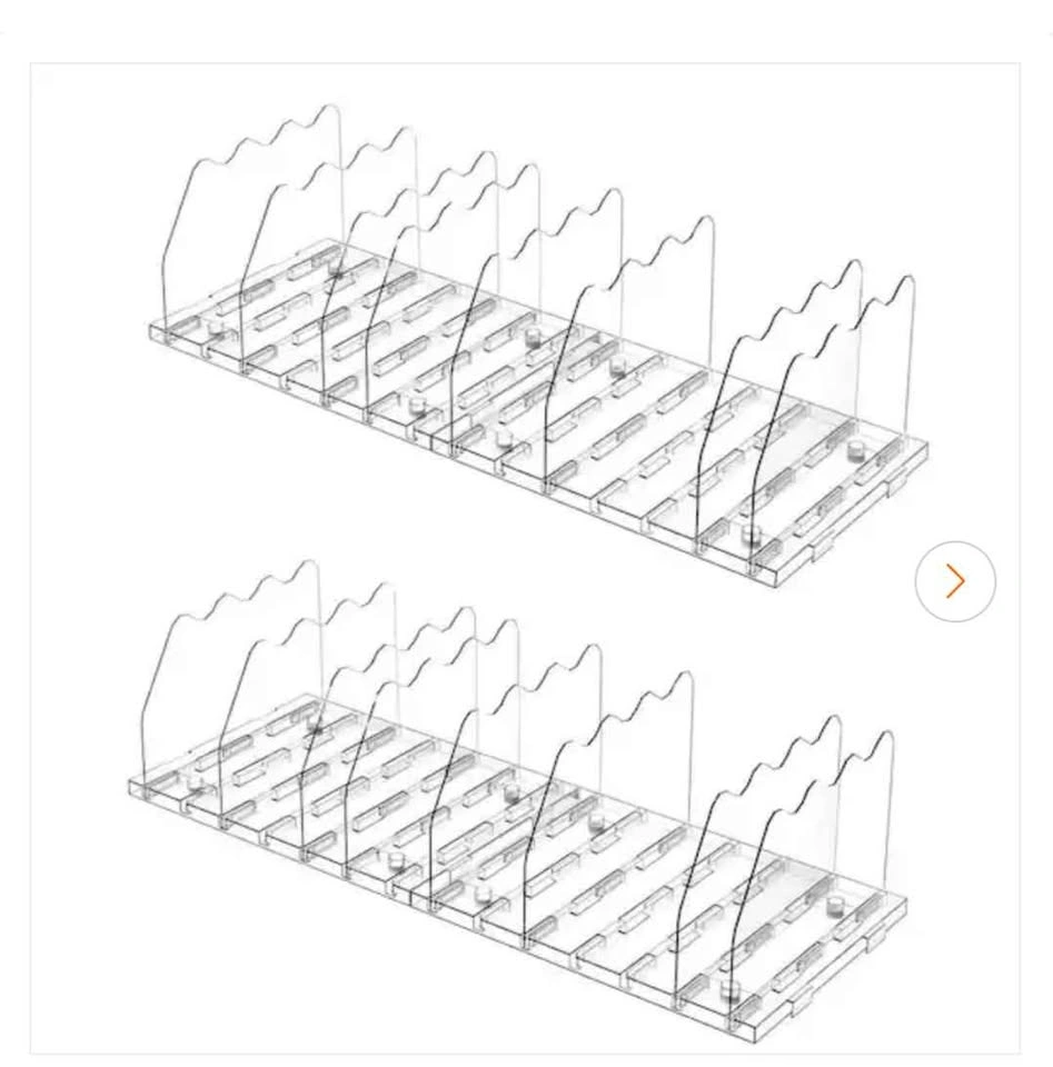 Clear Acrylic Closet Shelf Divider – Adjustable Organizer (2 Pac - photo 2