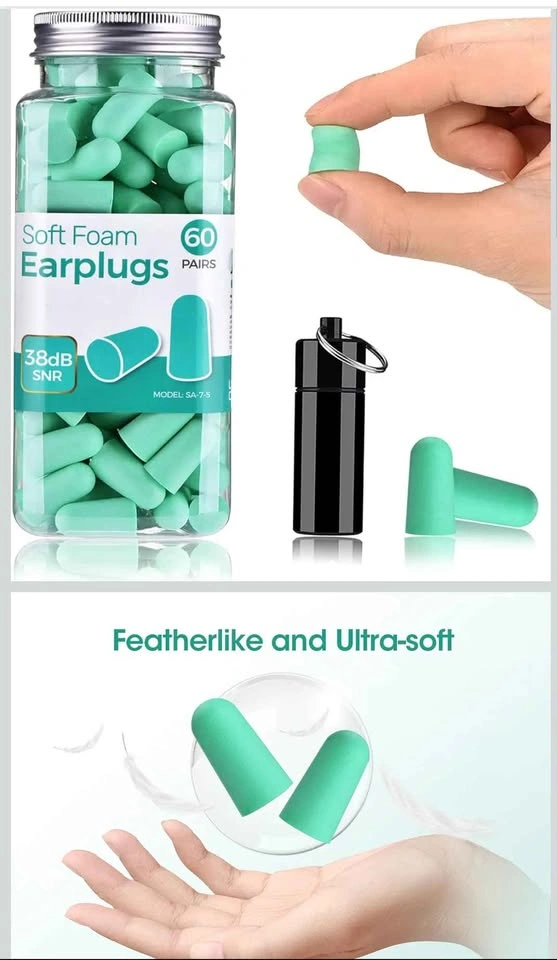 Ultra Soft Noise Cancelling Foam Earplugs - 60 Pairs - photo 2