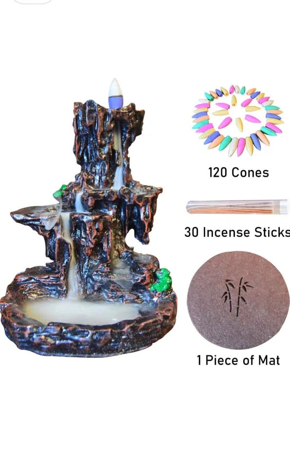 Resin Mountain Waterfall Backflow Incense Burner - photo 3