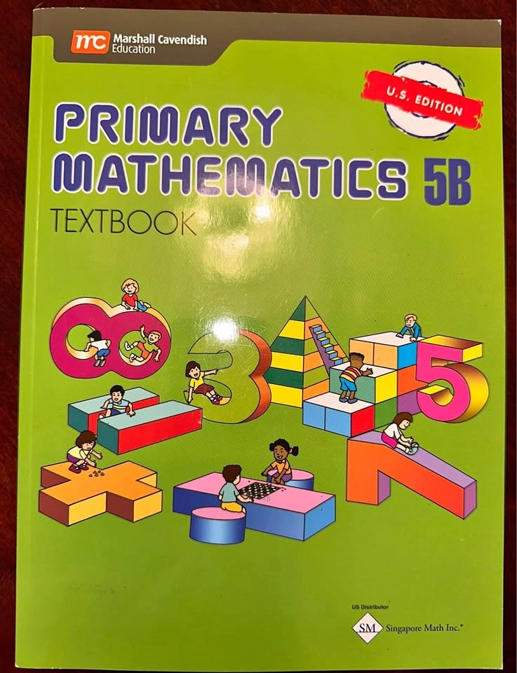 Singaporean Primary Math US Edition 5B Textbook (Brand New)
