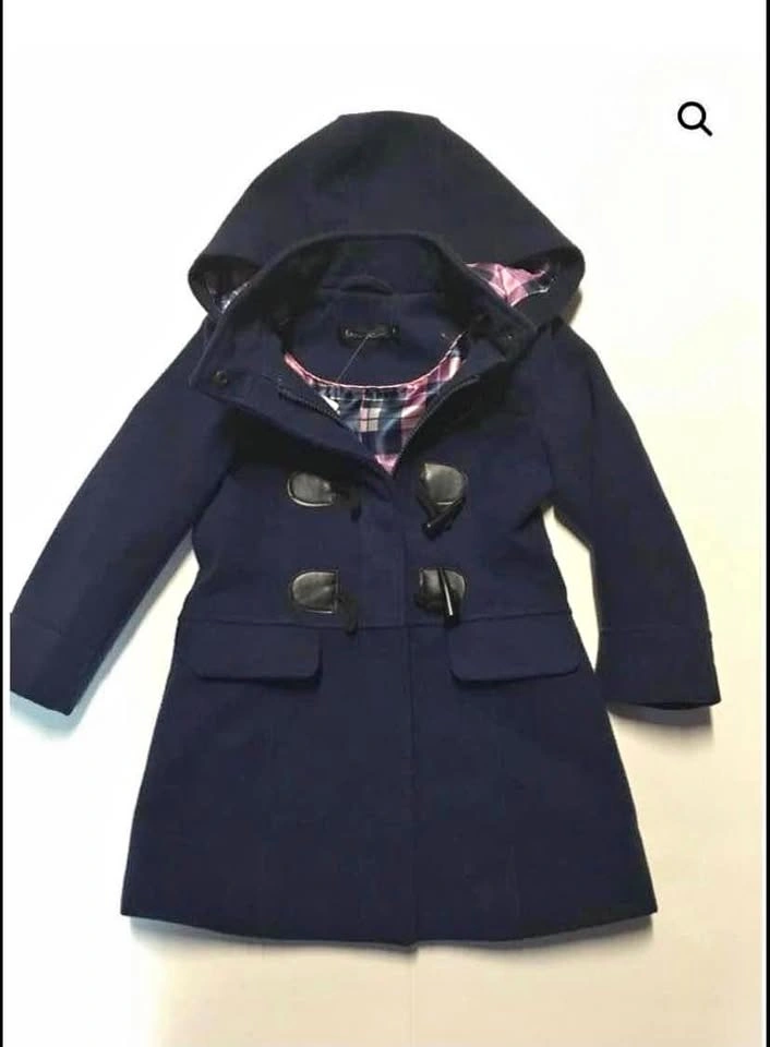 Girls Hooded Wool Lined Coat (size 4)
