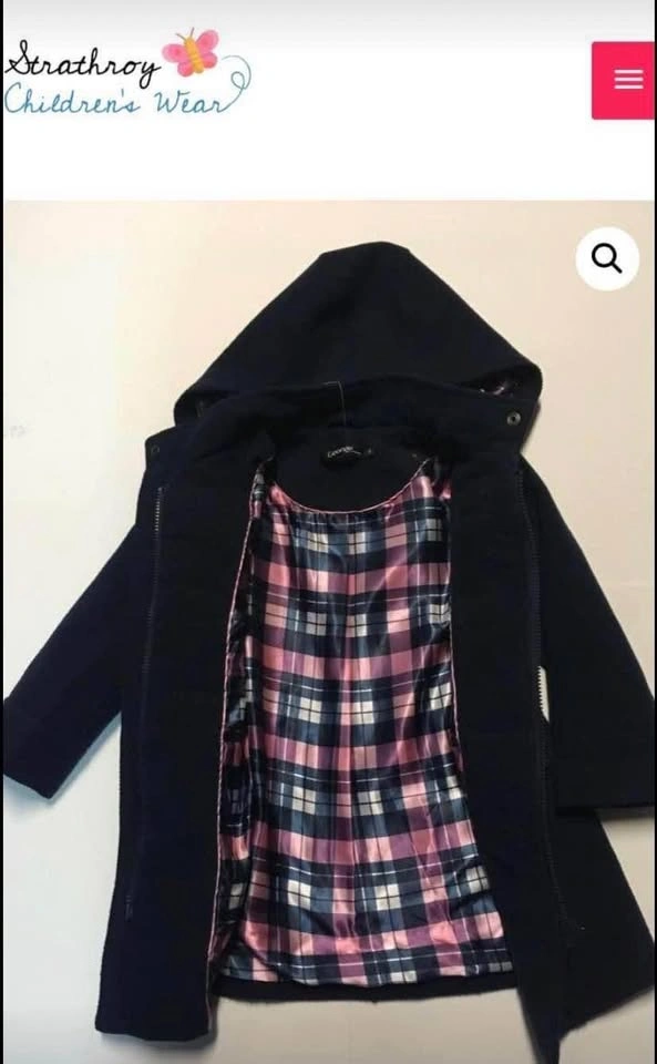Girls Hooded Wool Lined Coat (size 4) - photo 2