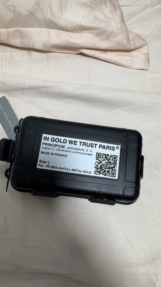 IN GOLD WE TRUST PARIS Gold Bracelet Size L – Case + Pouch - photo 2