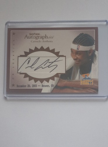 2003-04 Skybox Autographics Carmelo Anthony Auto /99