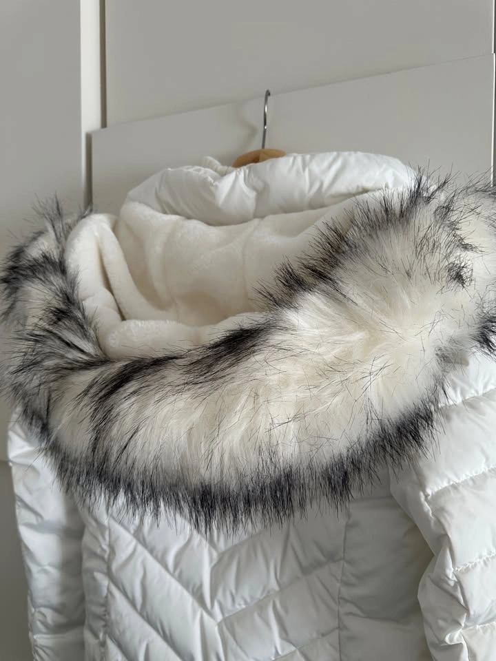 DKNY Winter Puffer Coat Off White – Size S (NWT) - photo 4