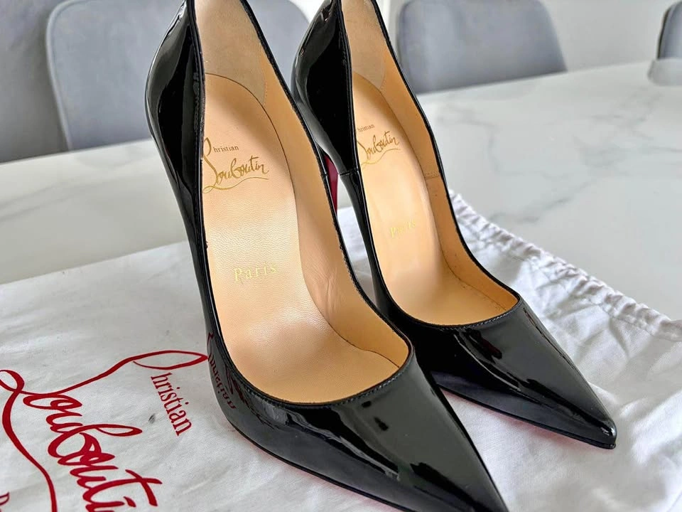 Never Worn Christian Louboutin So Kate 120 Black Patent Leather