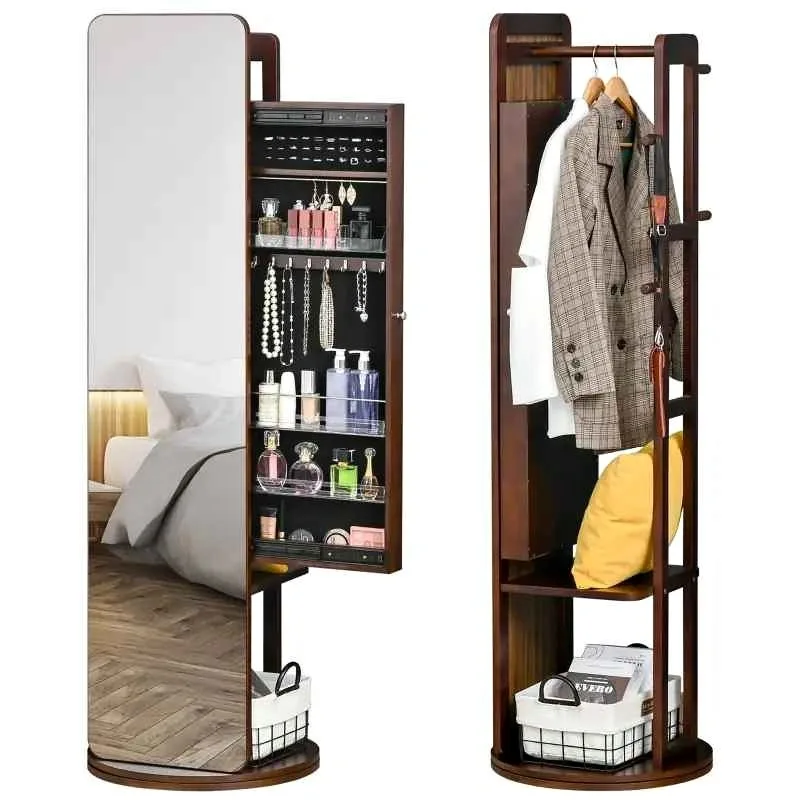 AOSOM Full-Length Mirror with Jewelry Cabinet