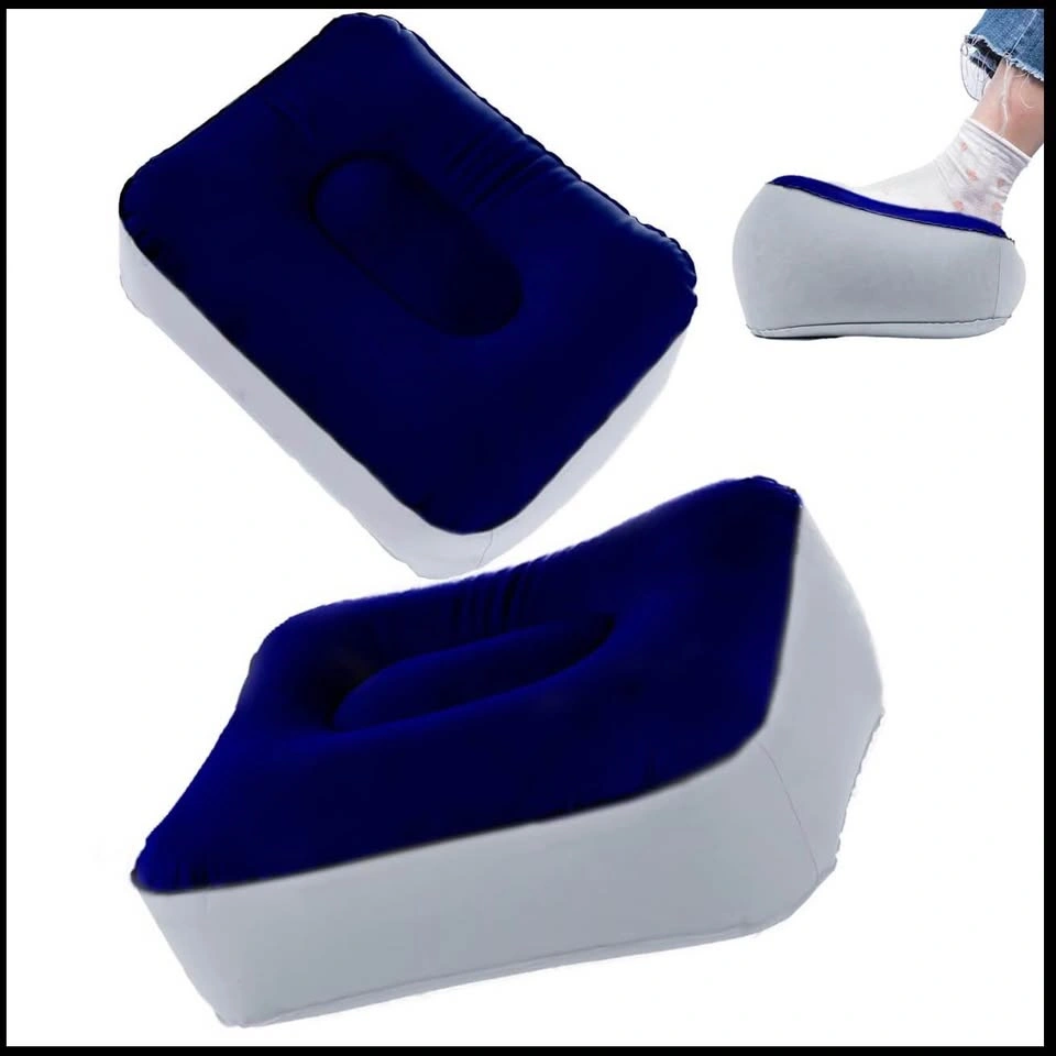 Inflatable Foot Rest for Travel (2 Pack, Grey Blue) - photo 4