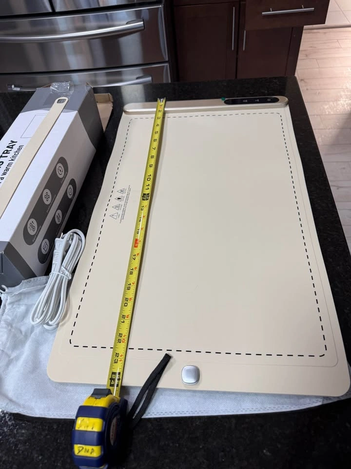 Electric Warming Tray, Portable Rollable Silicone Food Warmer - photo 2