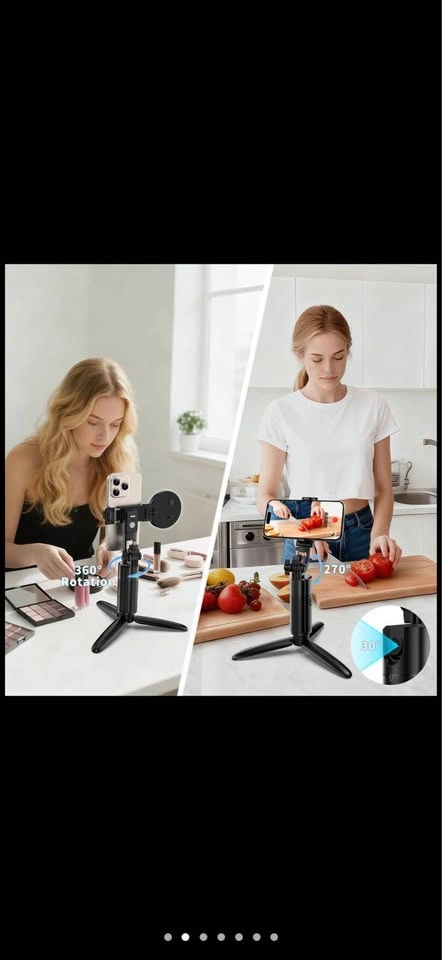 New Auto Face Tracking Phone Tripod 360 Rotation Desk Stand - photo 2