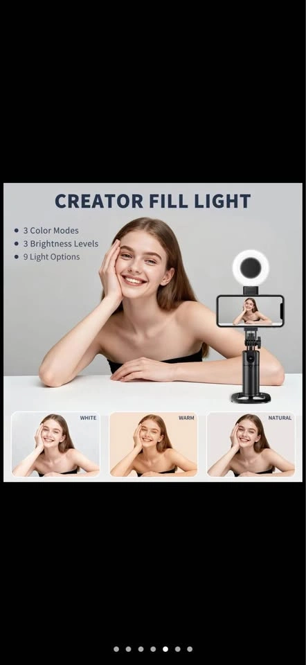 New Auto Face Tracking Phone Tripod 360 Rotation Desk Stand - photo 4
