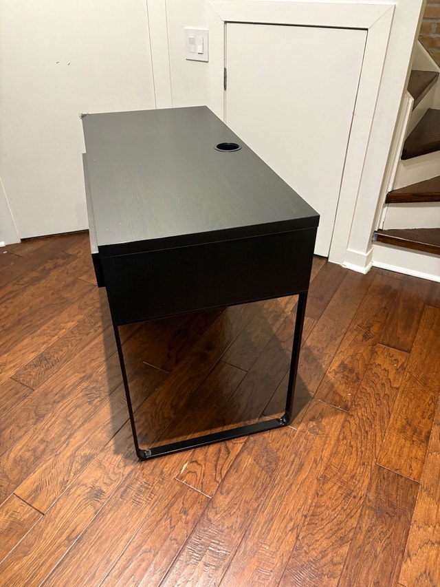 Black IKEA Desk with Storage - photo 2