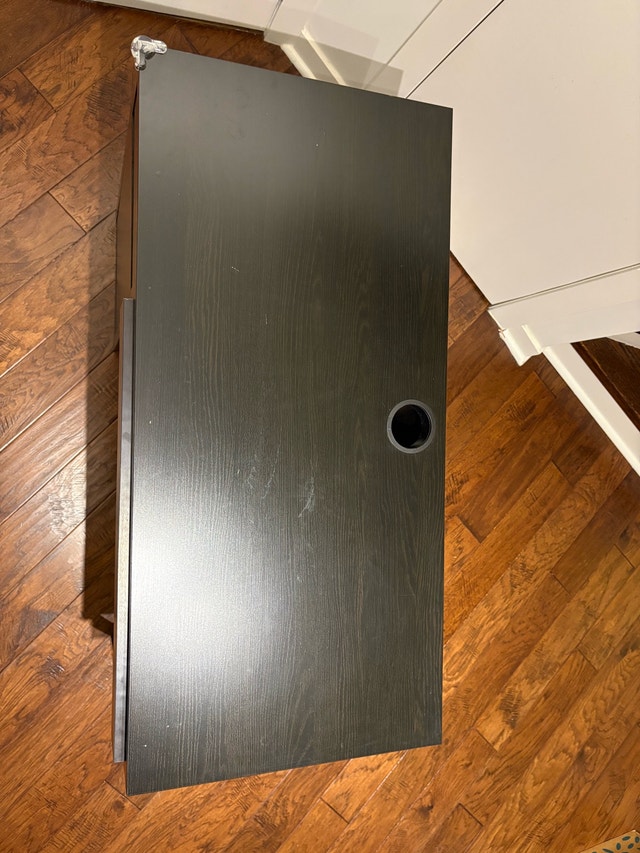 Black IKEA Desk with Storage - photo 3