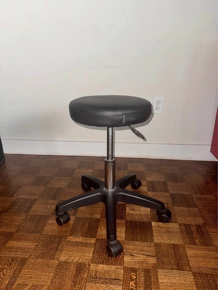 Adjustable Rolling Artist / Salon Stool – Black – $50