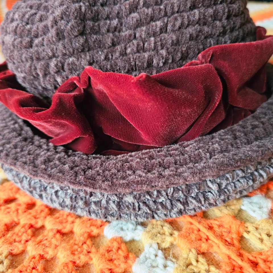 Vintage 1994 Knit Witchy Boho Hat Kate Scheckler 90s Witch - photo 5