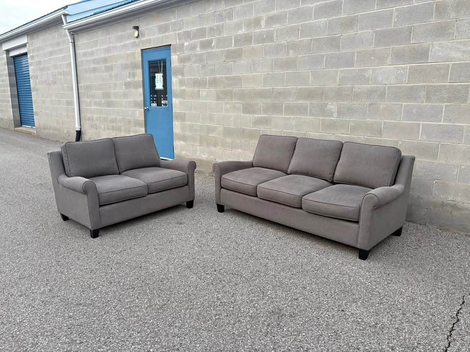 Stylus Grey 2 Piece Couch Set - Delivery Available