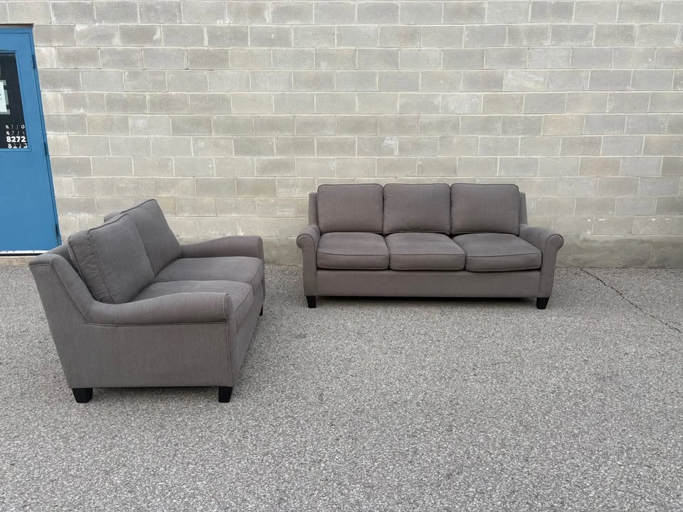 Stylus Grey 2 Piece Couch Set - Delivery Available - photo 2