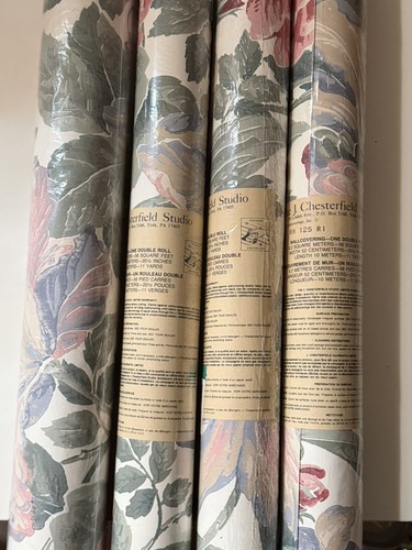 Vintage J. Chesterfield Studio Floral Wallpaper