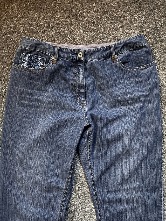 spanner embroidered jeans NO size tag size - photo 2