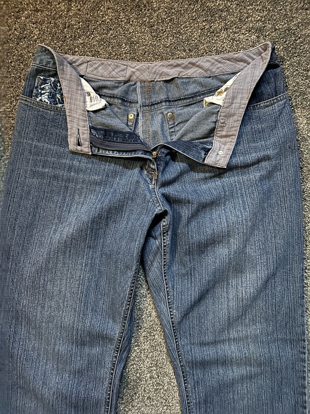 spanner embroidered jeans NO size tag size - photo 3