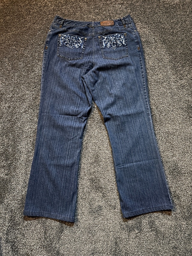 spanner embroidered jeans NO size tag size - photo 4