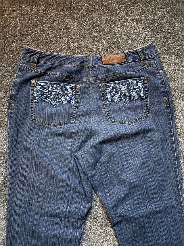 spanner embroidered jeans NO size tag size - photo 5