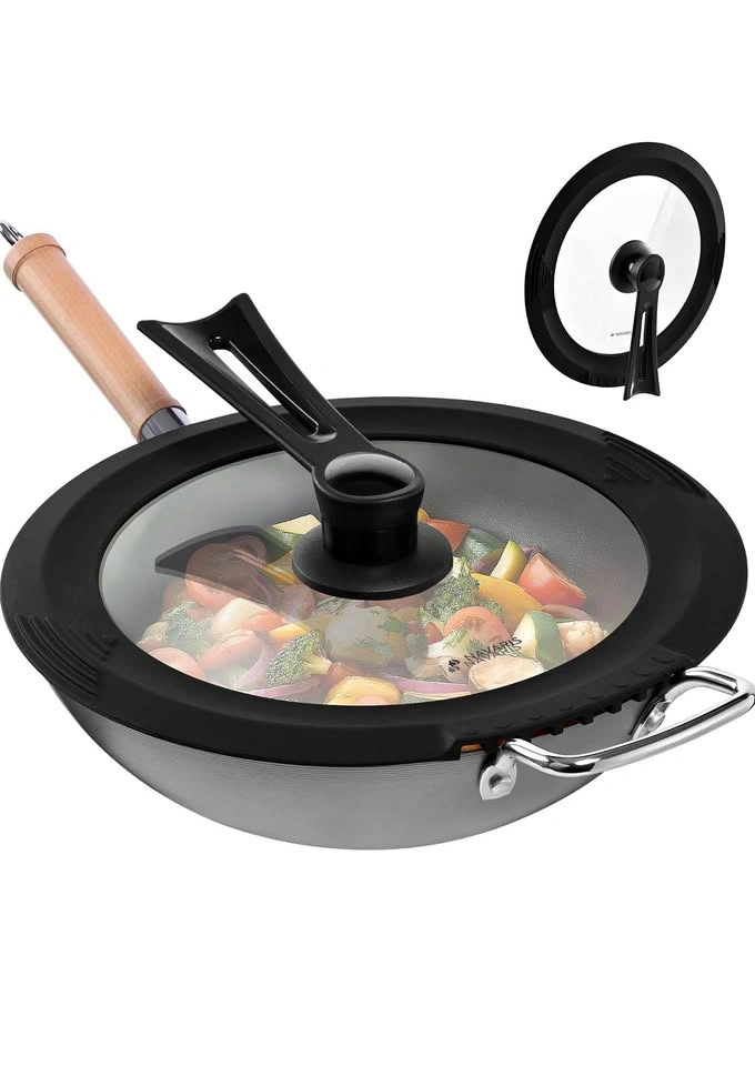Navaris Universal Standing Lid for Pots and Pans (10/11/12")