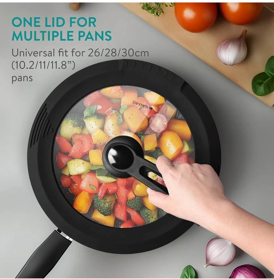 Navaris Universal Standing Lid for Pots and Pans (10/11/12") - photo 5