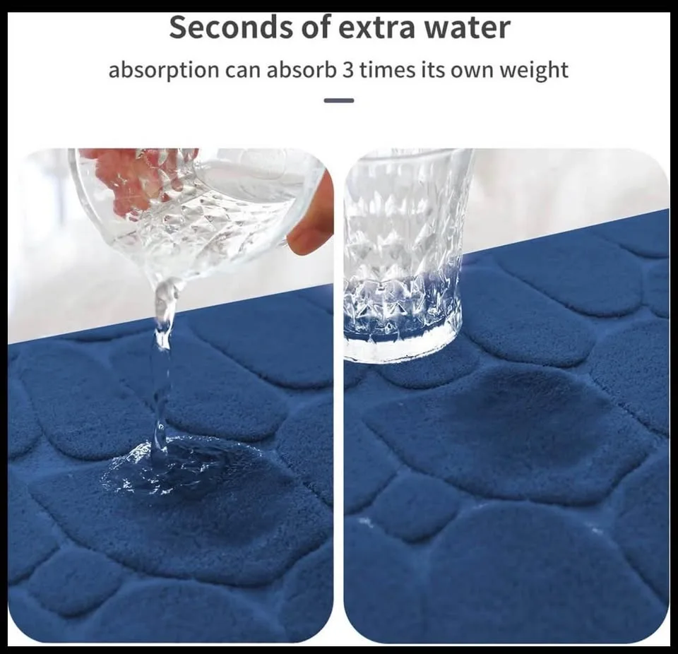 YIHOUSE Memory Foam Bath Rug 20x47, Cobblestone, New - photo 4
