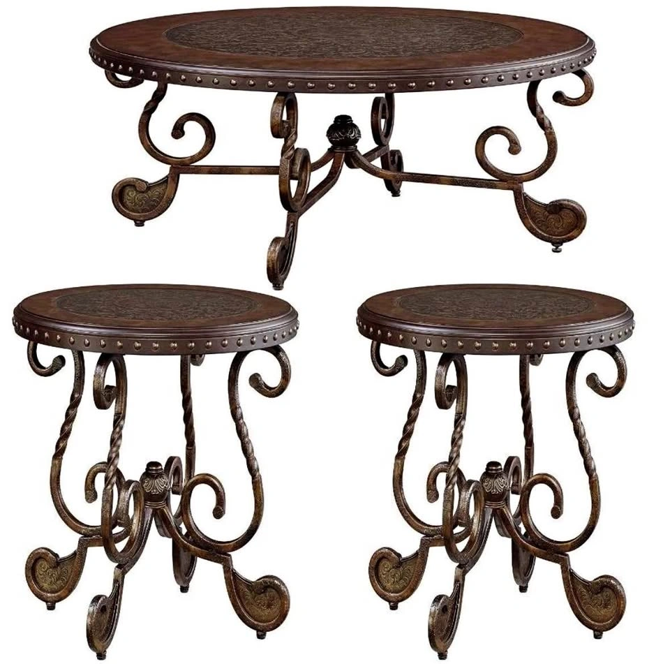Coffee table with 2 side tables