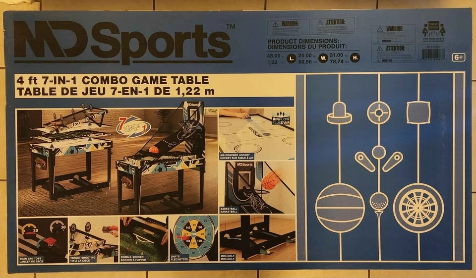 MD Sports 7-in-1 Multi-Game Arcade Table Brand New in Box - photo 4