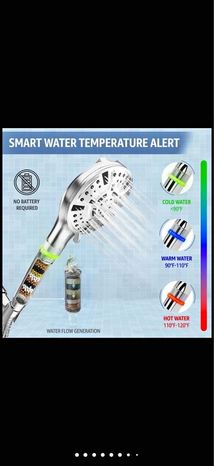 Shower Head with LED Handheld 8-Stage Filtration