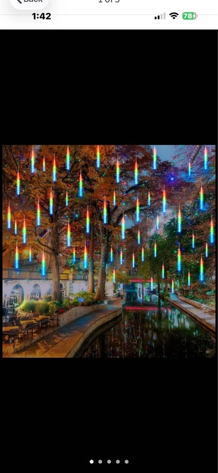 LED Meteor Shower Rain Lights 30cm 10 Tubes 480 LED (NEW) - photo 5