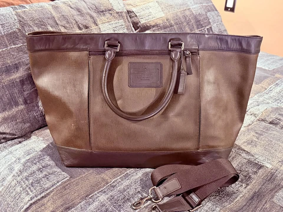 Coach Canvas and Leather Tote Bag, F71433