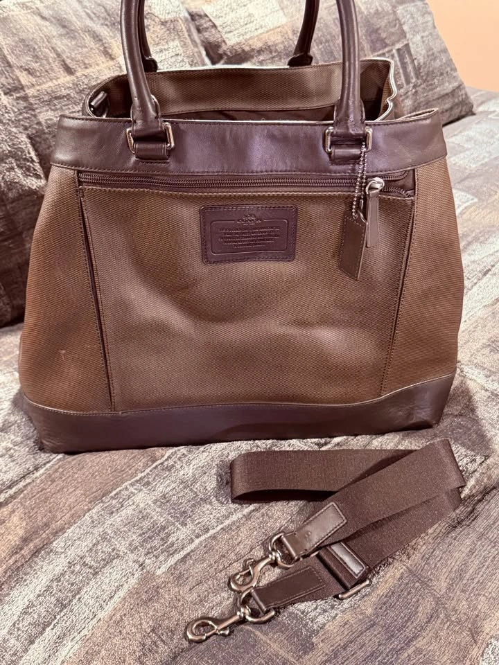 Coach Canvas and Leather Tote Bag, F71433 - photo 3