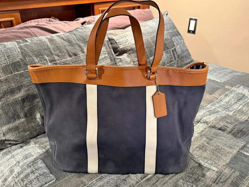 Coach Canvas and Leather Weekender Bag, F71213