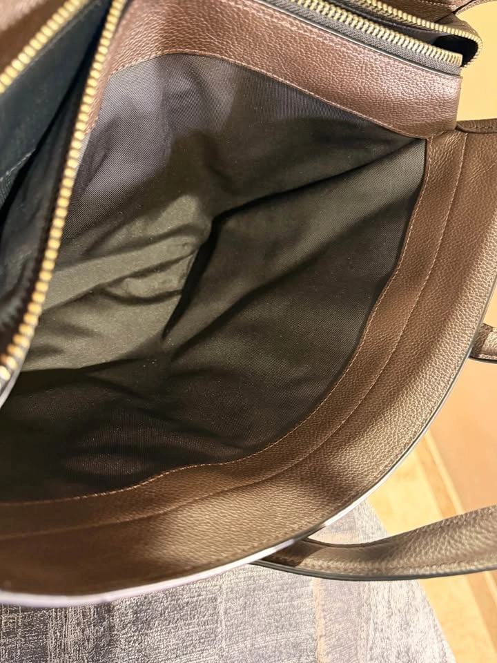 Coach Leather Briefcase Tote, Pebbled Leather, Brown F71614 - photo 5