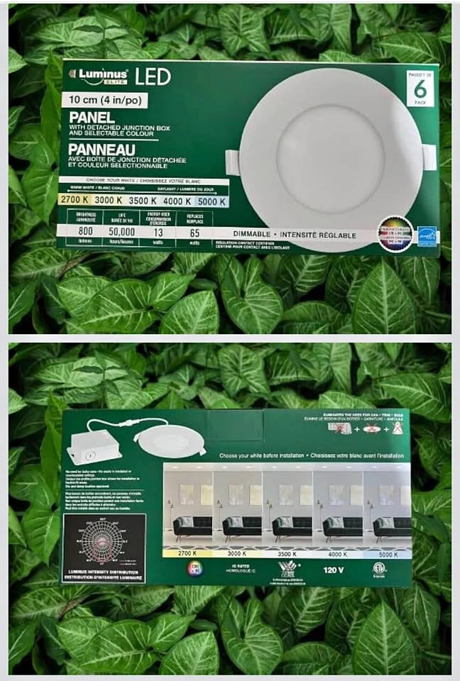 LUMINUS Elite 4-Inch Dimmable LED Pot Light Panels - Set of 6