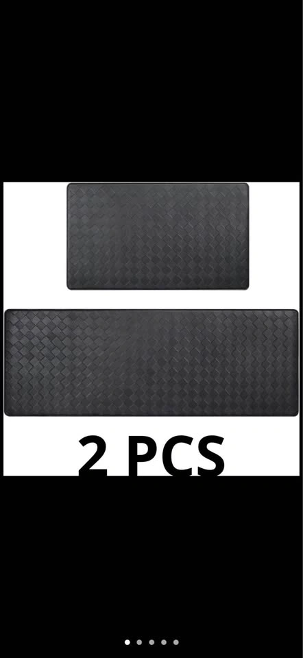 TranquilRelax 2-Piece Cushioned Non-Slip Kitchen Mats, Black - photo 3
