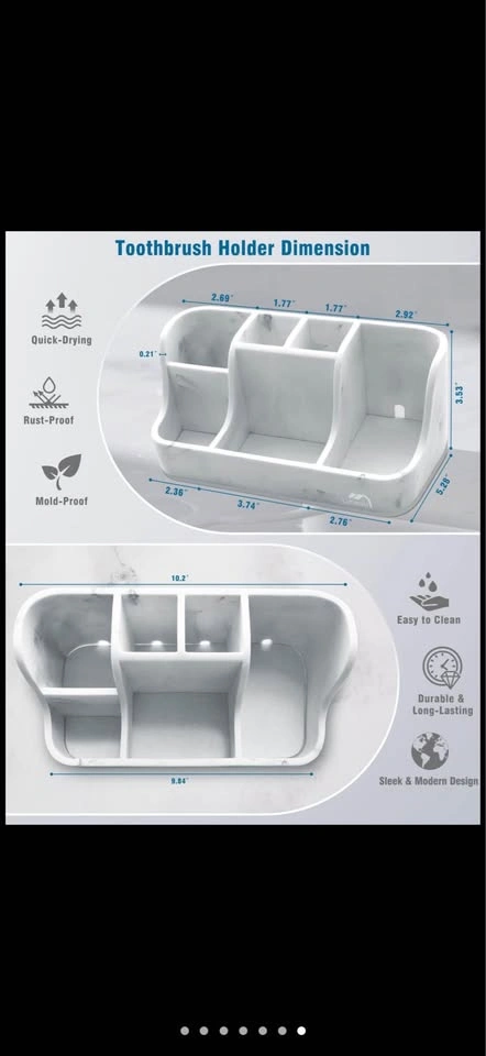 Toothbrush Holder with Instant-Dry & 6 Slots - photo 2