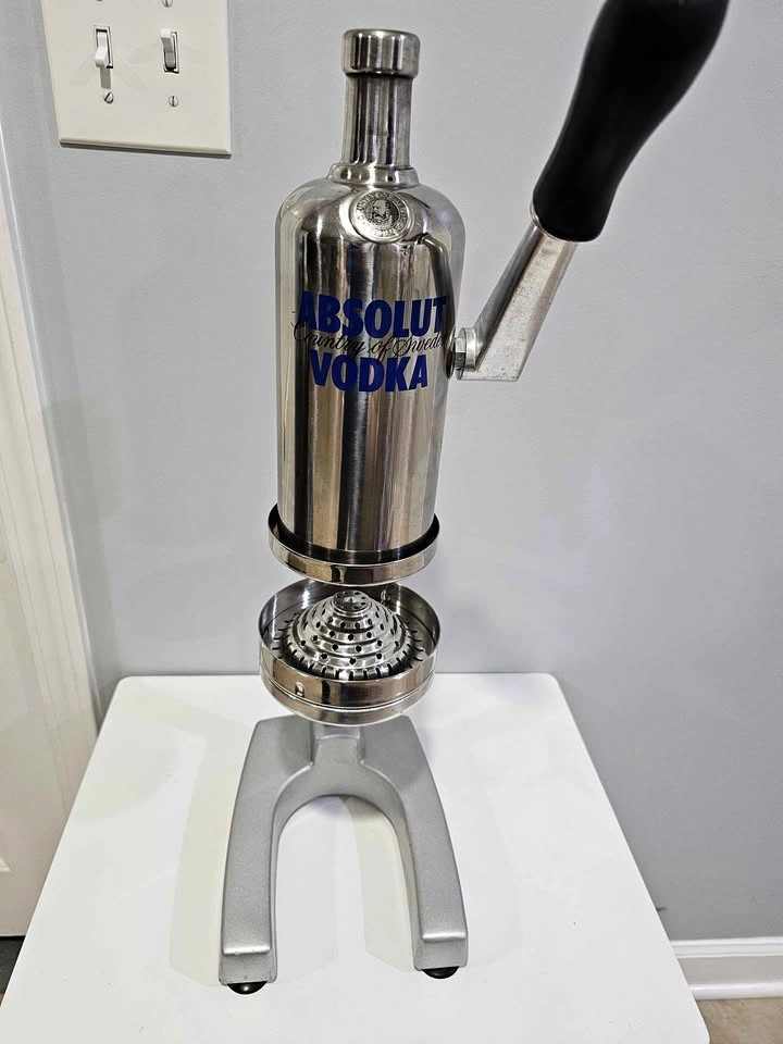 Vintage Absolut Vodka Heavy Duty Stainless Steel Citrus Press