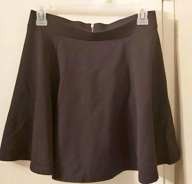 Black skirt with back zipper
